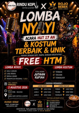 Rindu Kopi Dan Rojo Bebek Gelar Lomba Nyanyi & Kostum HUT Ke-81 RI, Wadah Kreativitas dan Bakat Masyarakat
