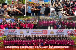Prank Hari Bhayangkara, PJU Polda Jatim, Polrestabes & Polres Pelabuhan Tanjung Perak Keluar Hadapi Massa AMI, Ujungnya