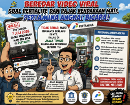 Pertamina Tegaskan Video Larangan Isi Pertalite bagi Kendaraan Pajak Mati di Jatim Hoaks