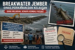 Breakwater Jember Kembali Rusak, Gema Nusantara Telusuri Dugaan Persoalan Proyek Bernilai Miliaran Rupiah