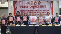 Restorative Justice Jadi Pendekatan Humanis, Satresnarkoba Polrestabes Surabaya Musnahkan Barang Bukti 469 Kasus Narkoti