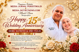 Pimpinan Redaksi 2 Media Online Moch.Nova Sampaikan Ucapan Selamat 15 Tahun Pernikahan Heru Satriyo dan Dwi Yulis