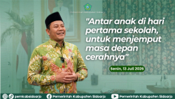 Hari Pertama Sekolah, Bupati Subandi Apresiasi Para Guru dan Orang Tua Siswa