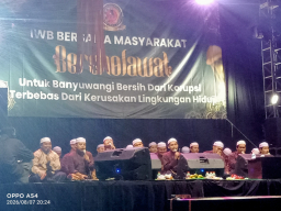 Bersama Masyarakat, IWB Gelar Sholawat Nabi di Tegalrejo, Doakan Banyuwangi Bersih dari Korupsi dan Kerusakan Lingkungan