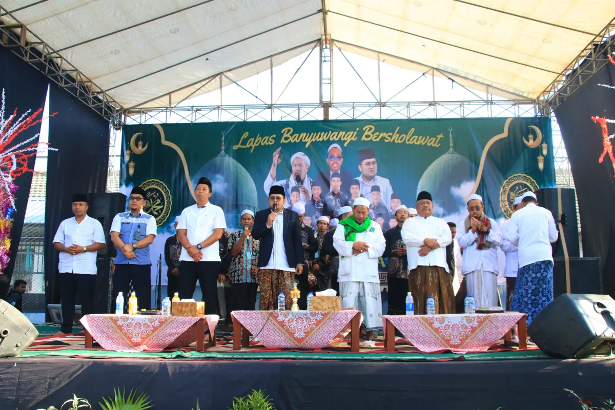 Meriahkan Maulid Nabi dengan Tradisi Ndag-Ndogan, Warga Binaan Lapas Banyuwangi Diajak Meneladani Akhlak Rasulullah