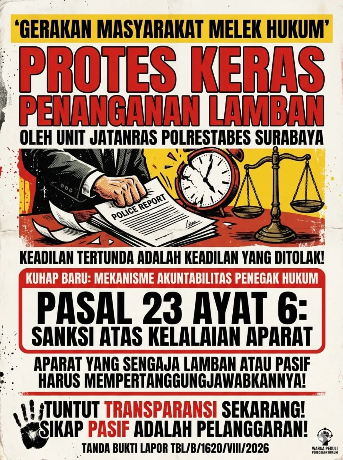 Singgung KUHAP Baru Pasal 23 Ayat 6, Masyarakat Minta Polri Profesional Dalam Penanganan Perkara
