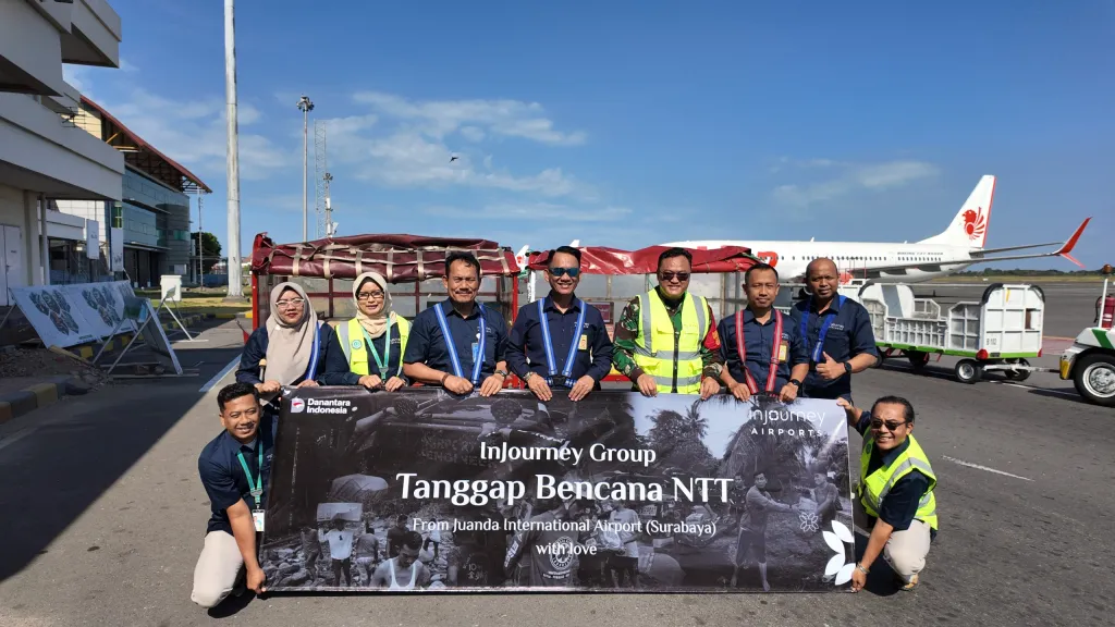 InJourney Airports Kirim 300 Kilogram Bantuan untuk Korban Gempa NTT melalui Bandara Juanda