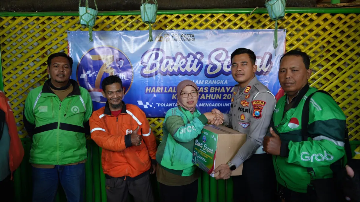 Semarak Hari Lalu Lintas Bhayangkara ke-71: Satlantas Polresta Banyuwangi Perkuat Sinergi dengan Ojol