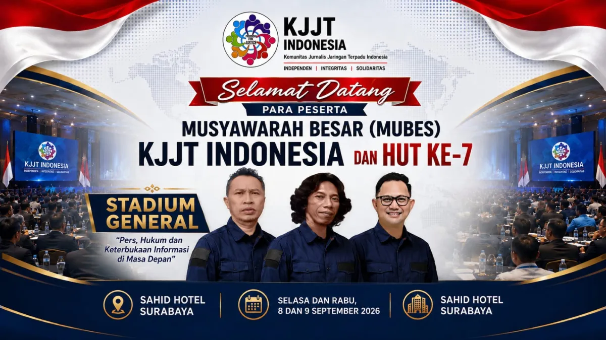 Mubes dan Stadium General HUT ke-7 KJJT Indonesia berlangsung dua hari di Surabaya dengan tema Pers, Hukum, dan Keterbuk
