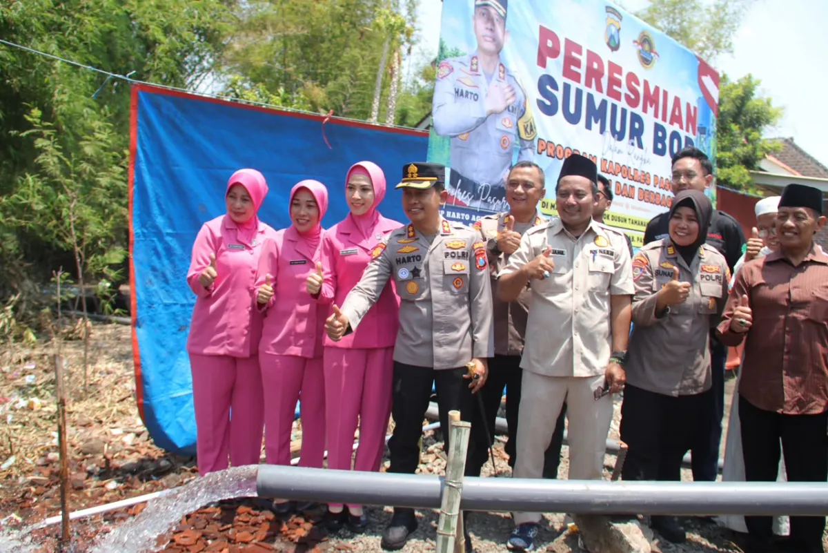 Polres Pasuruan Bangun Sumur Bor untuk Masyarakat di Randugong, Atasi Dampak Kemarau
