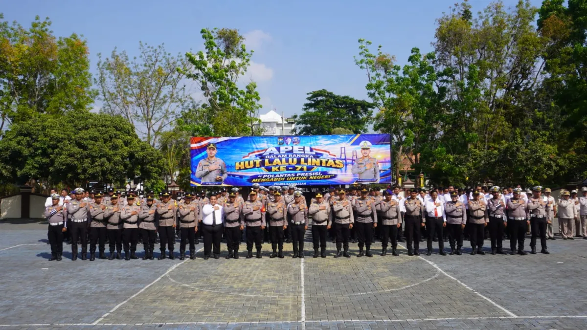 Peringati HUT Lalu Lintas Bhayangkara ke-71, Polres Bangkalan Tekankan Humanisme dan Keselamatan Masyarakat
