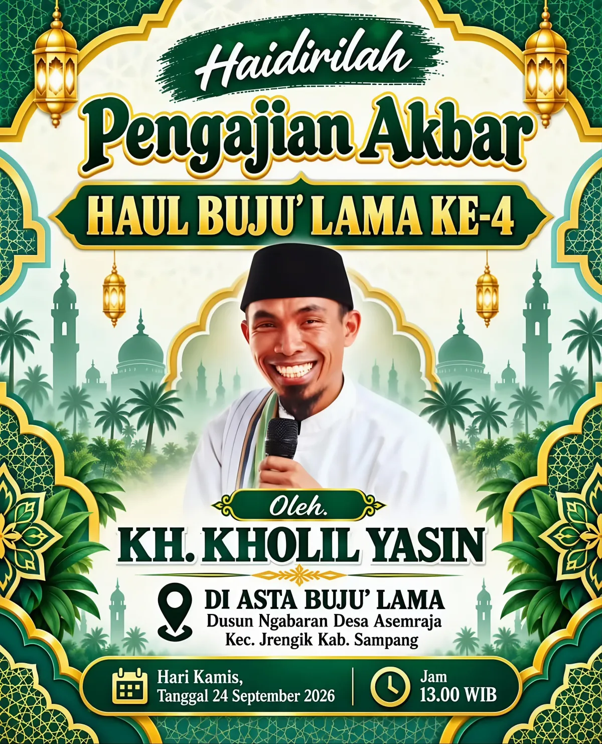 Ribuan Jamaah Padati Haul Akbar Bhujuk Lama ke-4 di Asem Raja Sampang