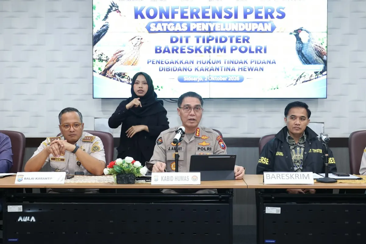 Bareskrim Polri Ungkap Dugaan Penyelundupan Ribuan Burung Tanpa Dokumen Karantina di Sidoarjo, Dua WNA Vietnam Jadi Ters
